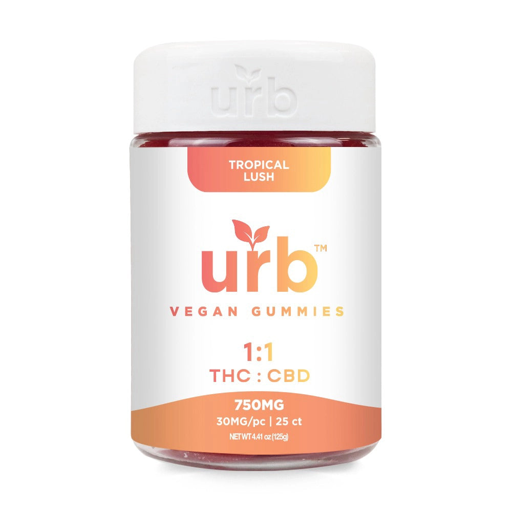 URB 1:1 THC:CBD Gummies 25CT 30MG (750MG Total)