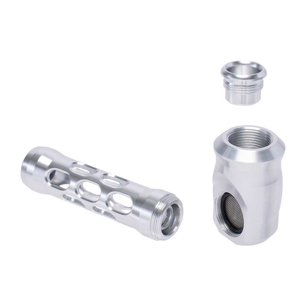 ALUMINUM GLASS PERFORATED HAND PIPE