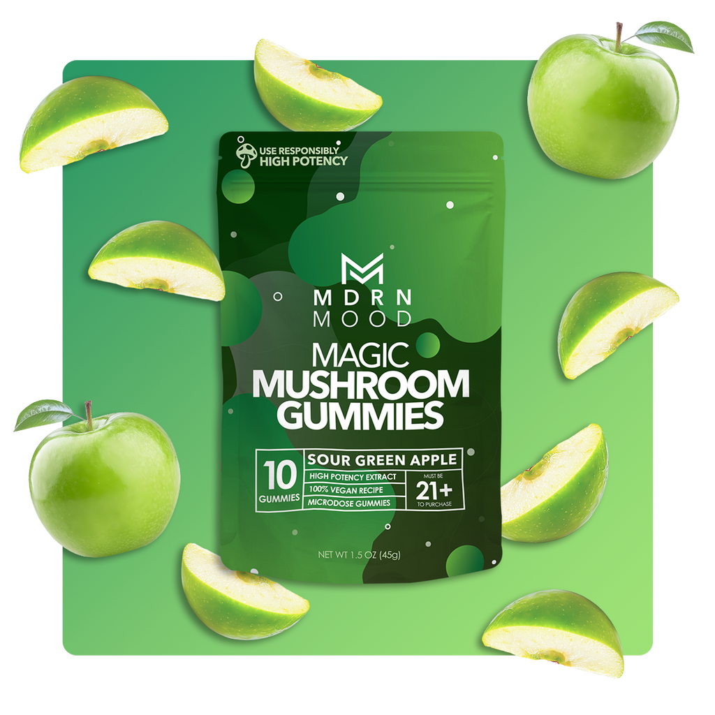 MDRN MOOD Magic Mushroom Gummies - Sour Green Apple