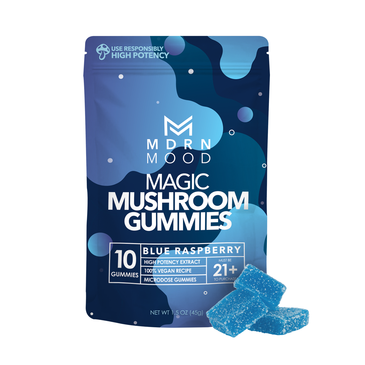 MDRN MOOD Magic Mushroom Gummies - Blue Raspberry