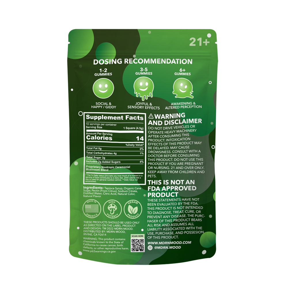 MDRN MOOD Magic Mushroom Gummies - Sour Green Apple