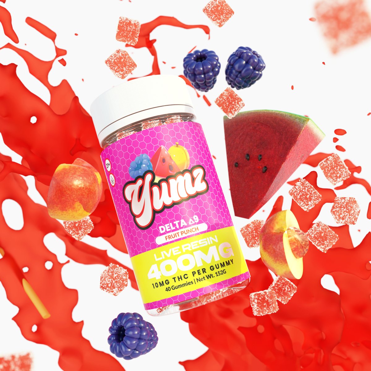 THC Gummies - Delta 9 THC - YUMZ LAB - Fruit Punch