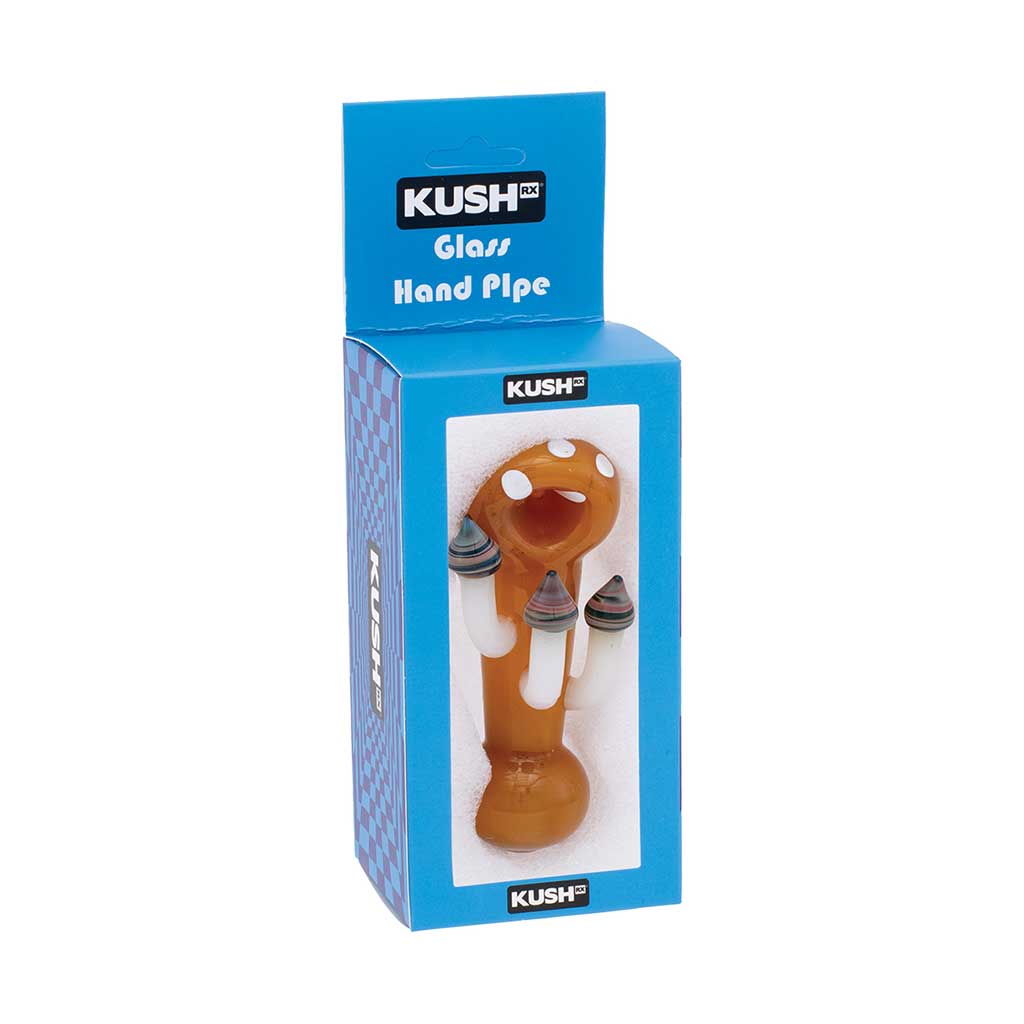 TOADSTOOL MUSHROOM GLASS HAND PIPE