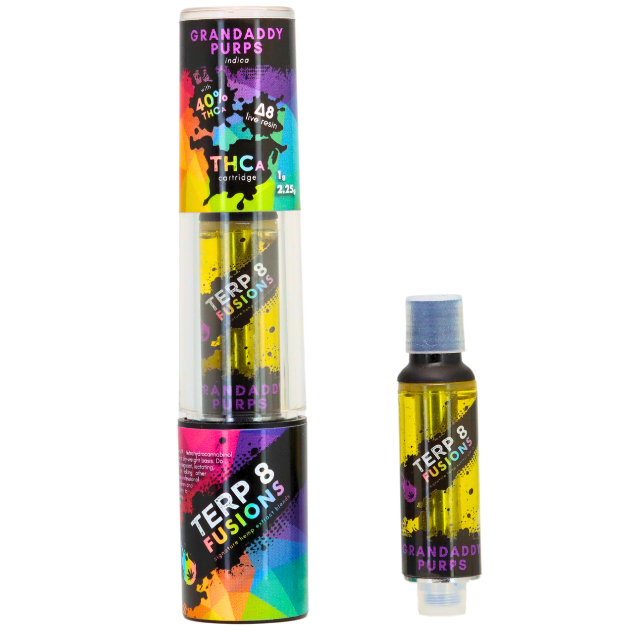 2.25-Gram Grandaddy Purps THCA + D8 Live Resin Cartridge