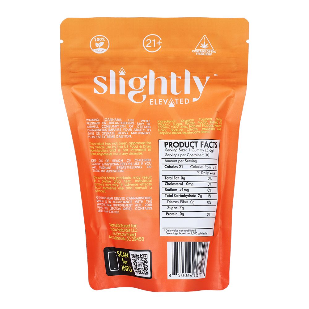 Slightly Elevated Mushroom & Cannabinoid Blend Gummies