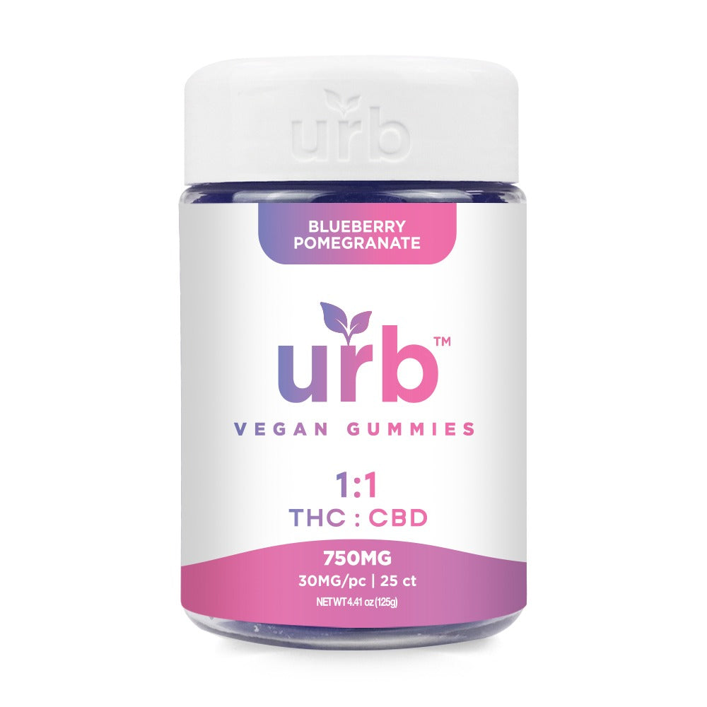 URB 1:1 THC:CBD Gummies 25CT 30MG (750MG Total)