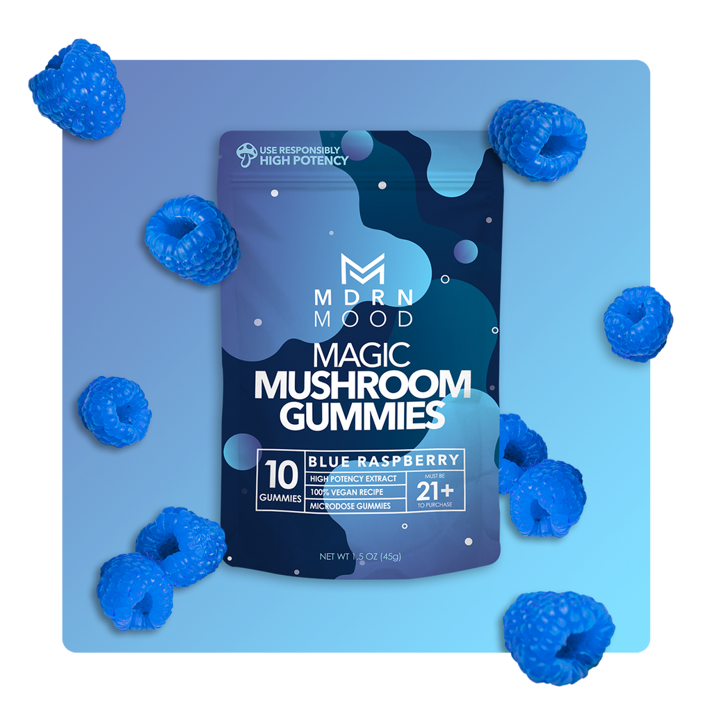MDRN MOOD Magic Mushroom Gummies - Blue Raspberry