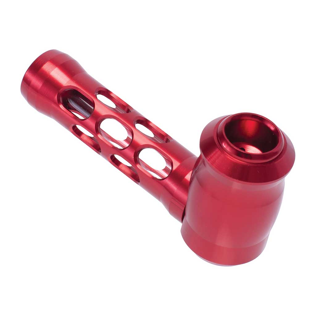 ALUMINUM GLASS PERFORATED HAND PIPE