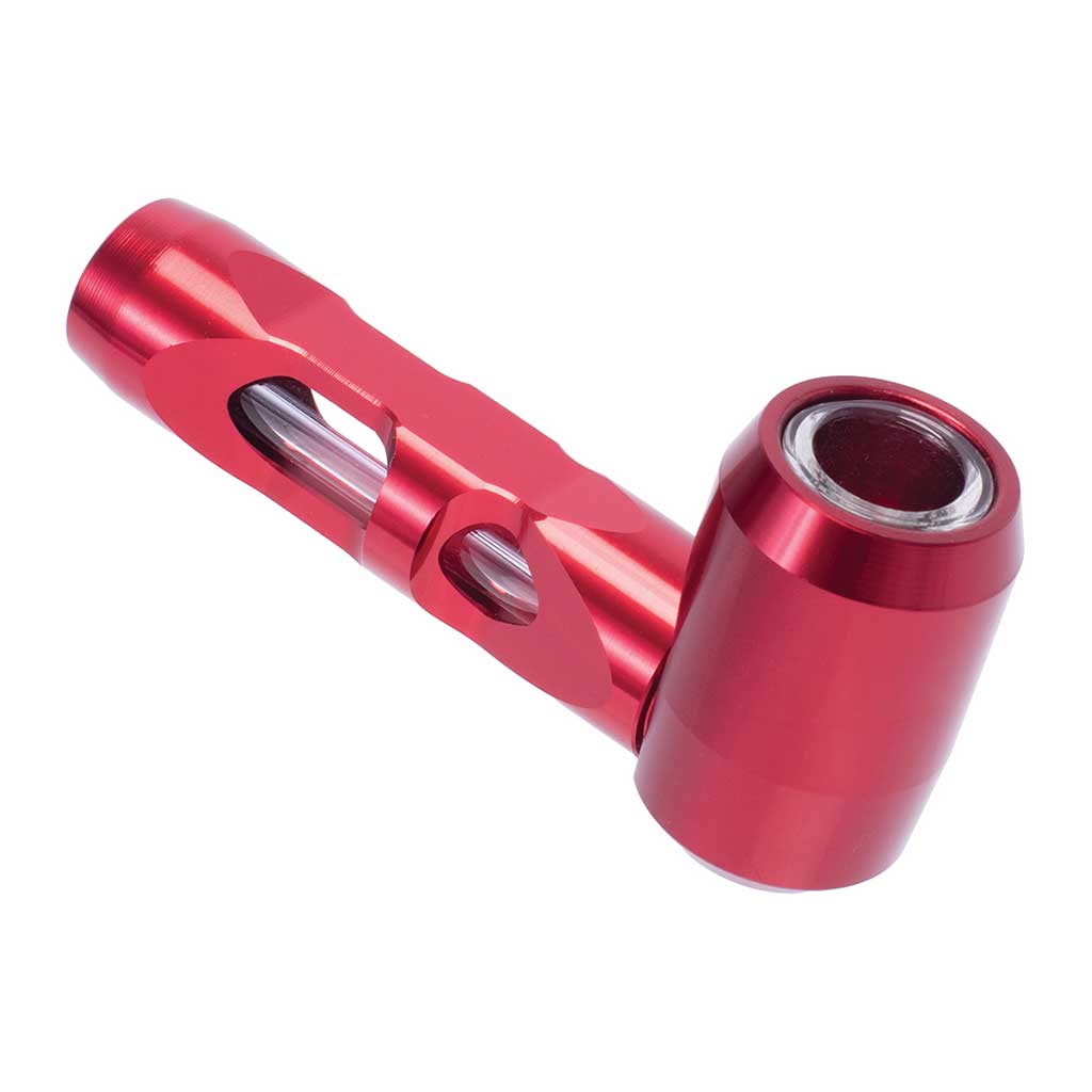 ALUMINUM GLASS SMOKING PIPE