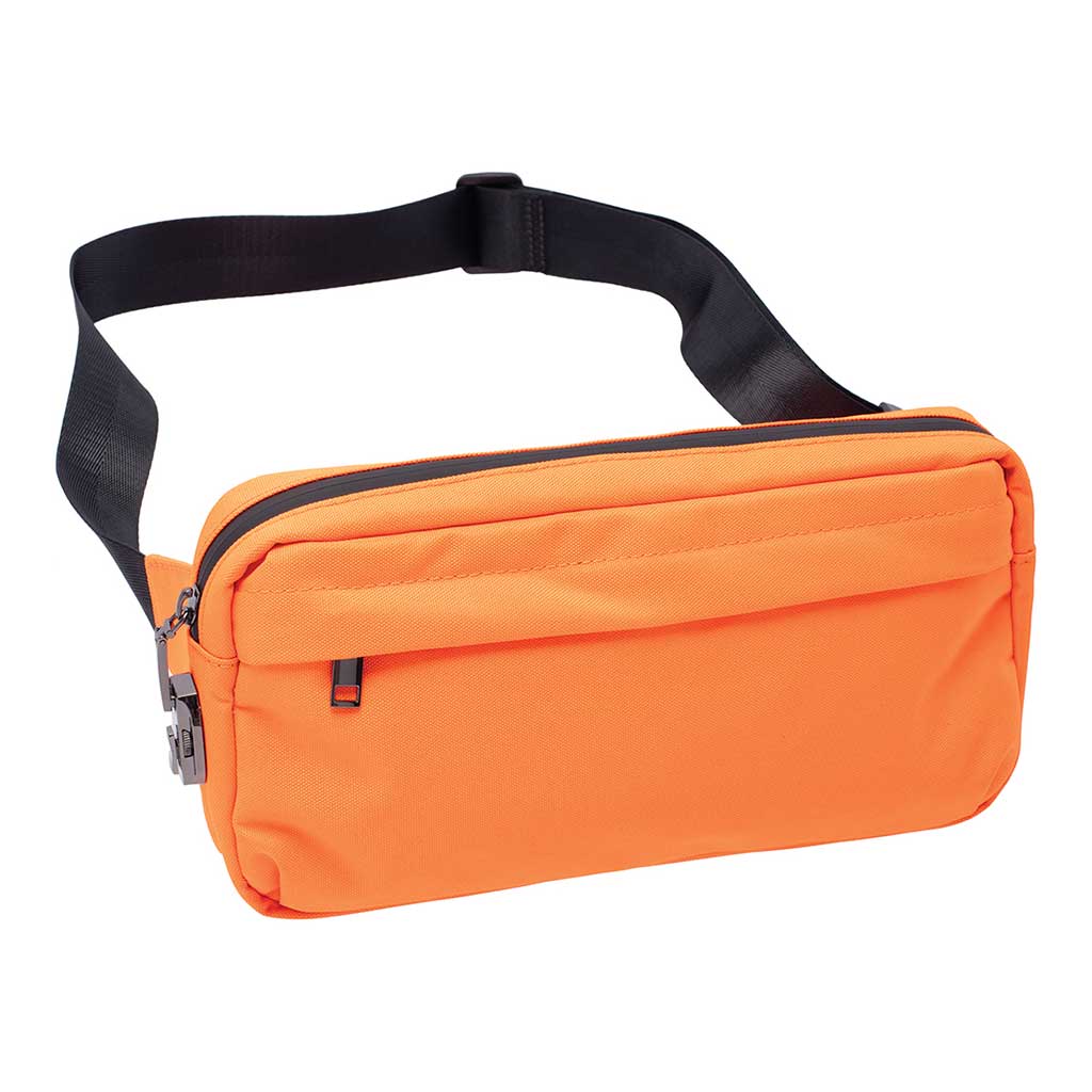 11.5IN X 5.5IN X 2IN SMELLPROOF SLING BAG - NEON ORANGE