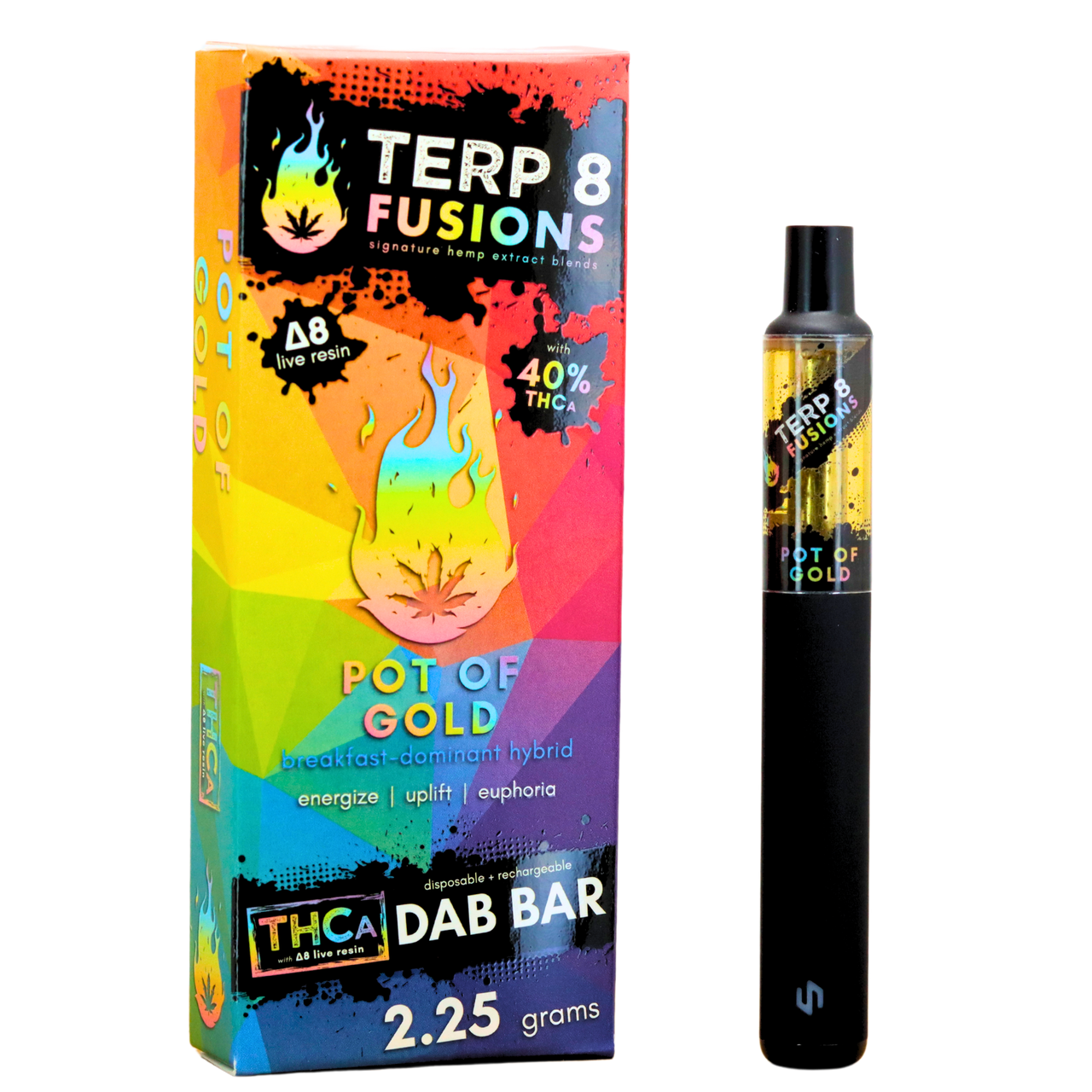 2.25-Gram Pot of Gold THCA + D8 Live Resin Disposable Dab Bar