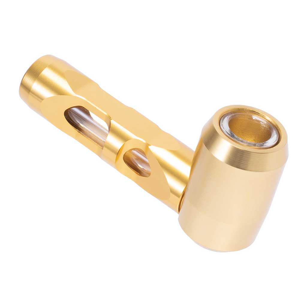 ALUMINUM GLASS SMOKING PIPE